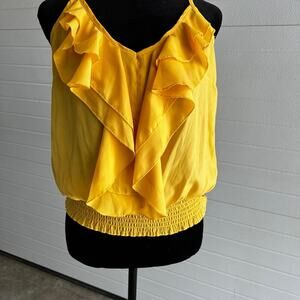 American Raggie, polyester Cami with ruffle and elastic waist, women's size S